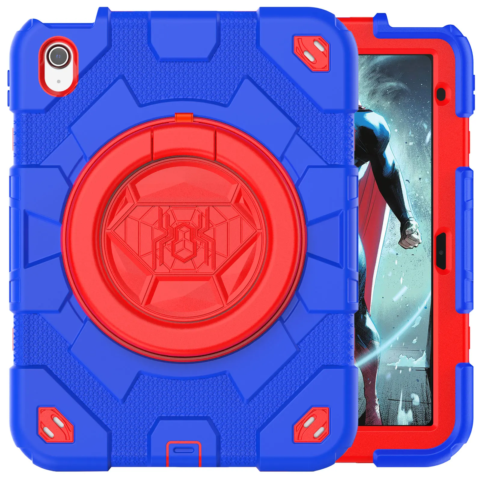 

Чехол для iPad 10, 2022, 10,9 дюйма, Air 4, 5, 10,9 дюйма, Pro 11, 2022, 7, 8, 9, 2018, 10,2 дюйма, ПК + Силиконовый чехол, противоударный чехол-подставка