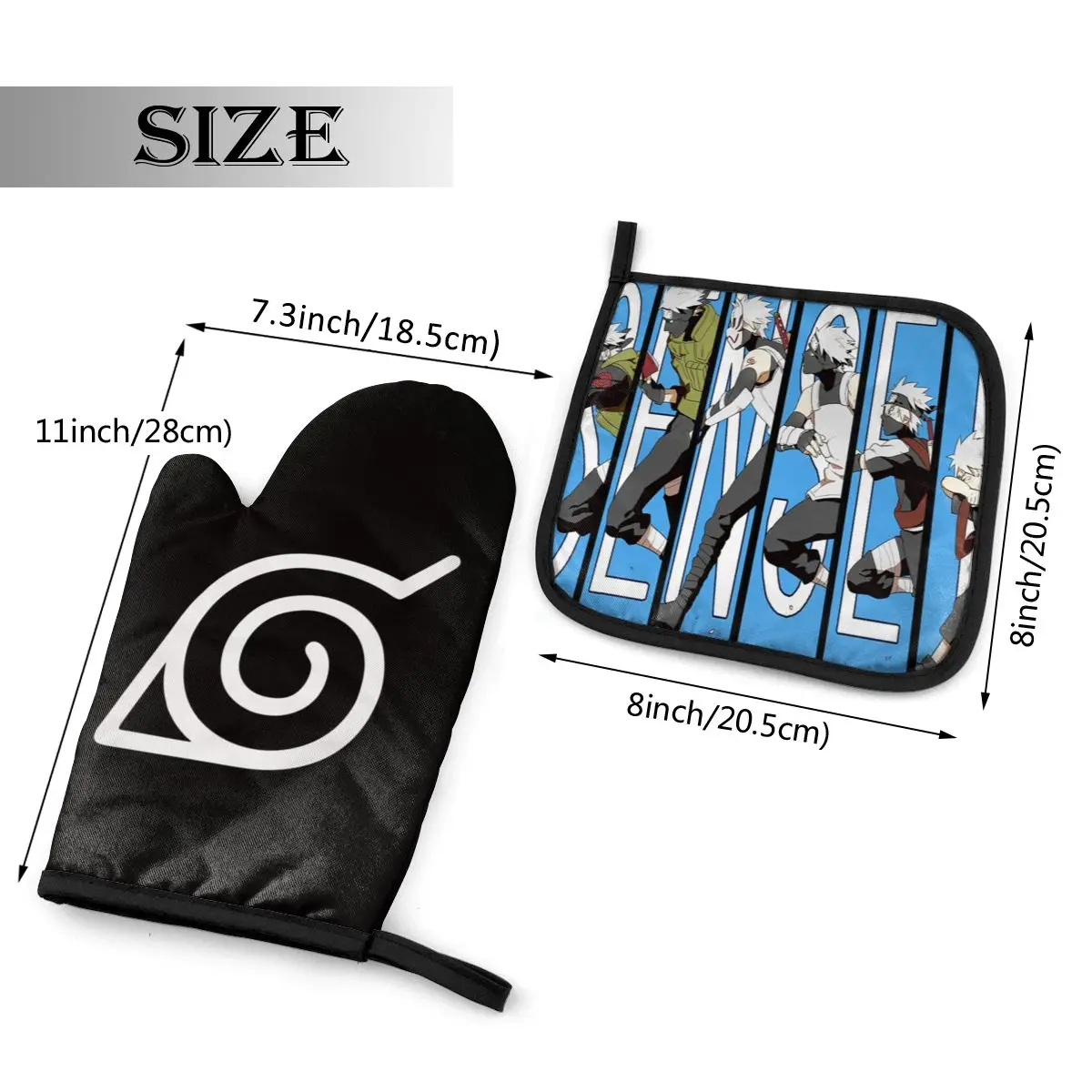 Sakumo Hatake Kitchen Gloves Baking Oven Cooking Mitts Anti-scald Potholder Mat BBQ Microwave Insulation |