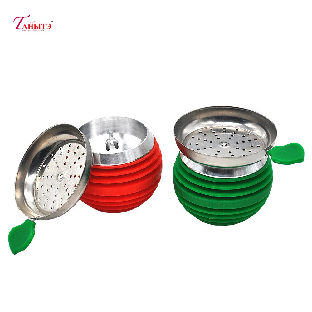 

Creative Apple Shape Silicone Hookah Bowl Phunnel Shisha Accessories Narguile Sheesha Coal Holder Chicha Parts Head Top