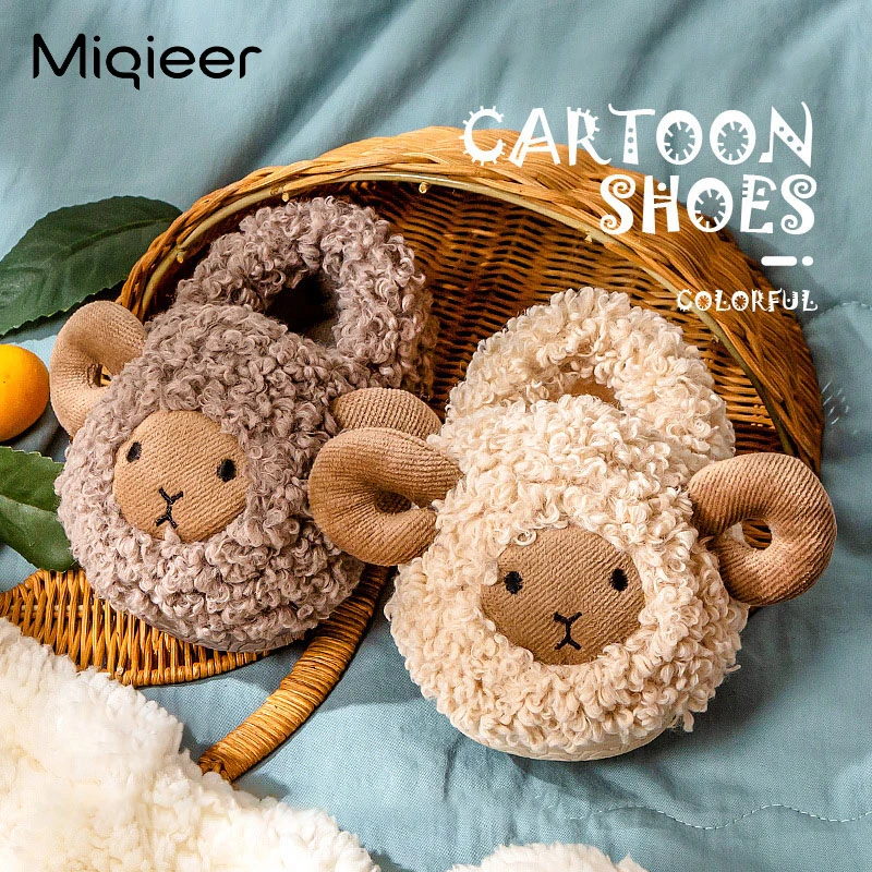 

Winter Kids Shoes for Girl Slippers Bag Heel Cute Cotton Shoes Plush Shoes Boys Children's Indoor Shoes for Boys Warm Kids Shoes