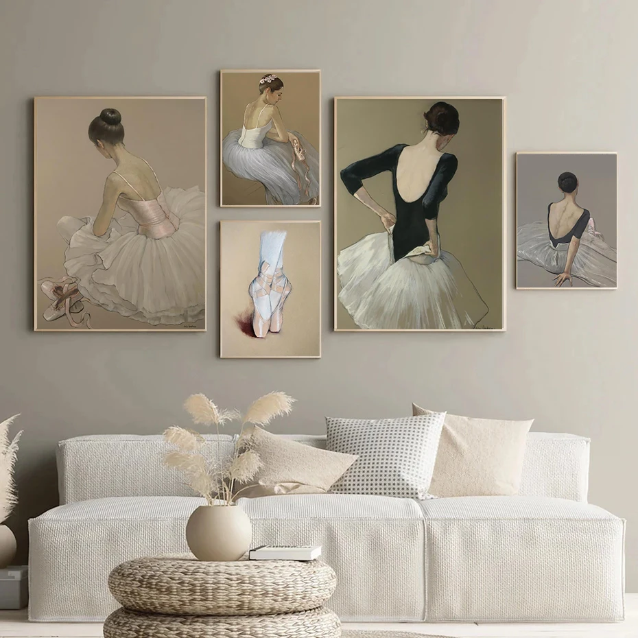 Винтажный постер для балета и девушки в европейском стиле художественные принты