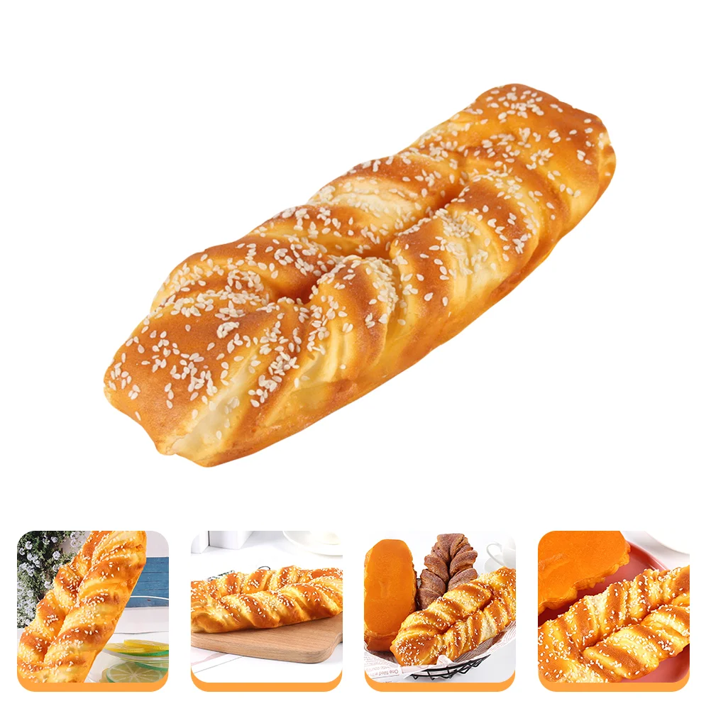 

Bread Artificial Model Fake Simulated Cake Pu Prop Kitchen Adornment Simulation Sesame Lifelike Dessert Loafguette Faux Loaf