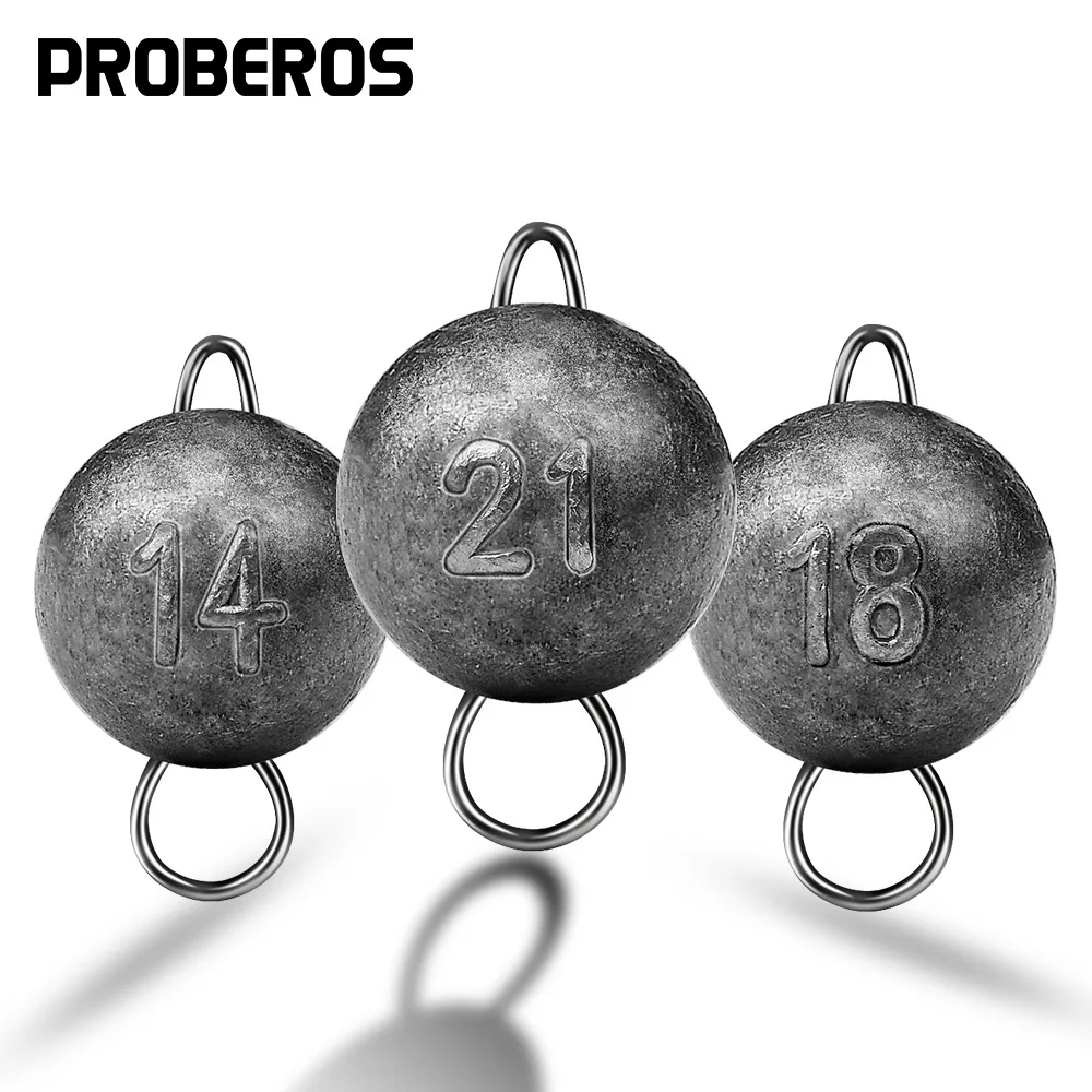 

PRO BEROS 10Pcs Weight Sinker Jig Head Bullet Weights Soft Lure Group 2g-21g Hook Aggravated Cheburashka Swing Bullets