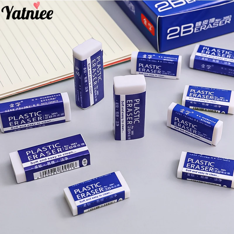 

3pcs School Supplies Pencil Eraser 2B Correction Erasers Rubber for Kids School Stationery Gifts Office Supplies