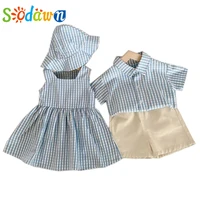sodawn summer brother and sister suit casual suit clothing sets childrens clothing kids clothes girls for 2 6 years
