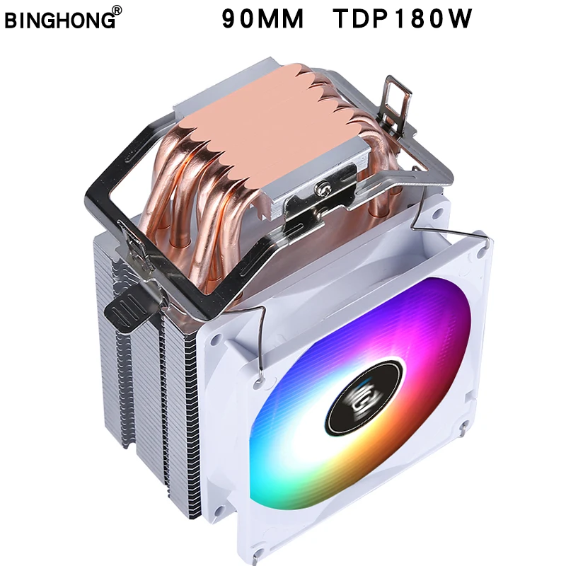 Радиатор для процессора с 6 медными трубками бесшумный вентилятор 90 мм ШИМ