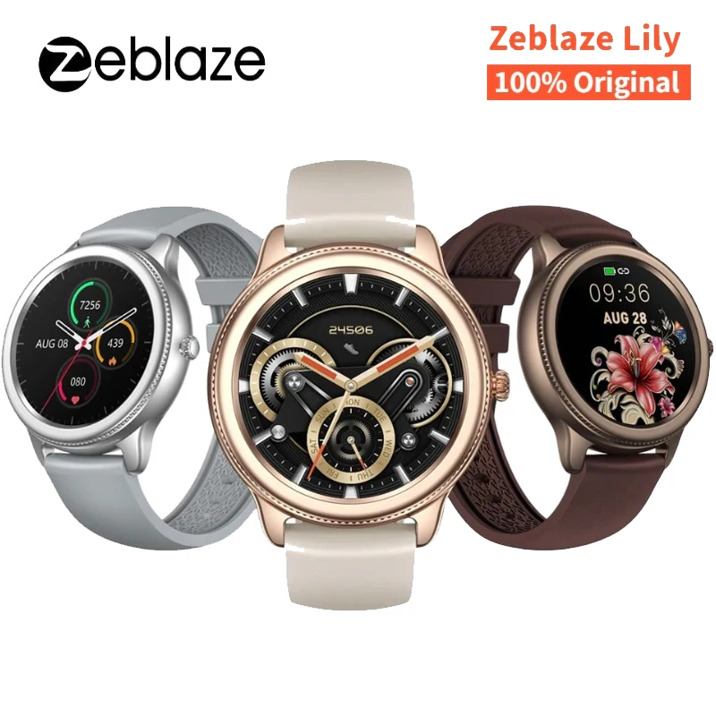 

Смарт-часы Zeblaze Lily с алюминиевым корпусом, водостойкие IP68, красивый браслет, фитнес-трекер для здоровья, женские Смарт-часы с аккумулятором н...