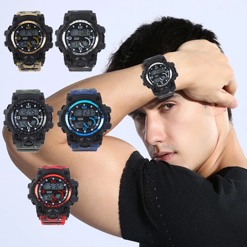 Уличные водонепроницаемые спортивные мужские часы 30 м модные популярные
