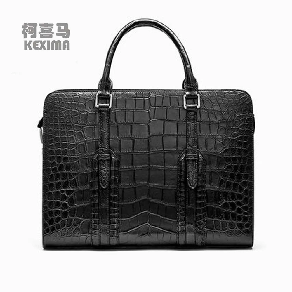 KEXIMA gete import americas  Alligator skin  Men handbag male briefcase  business crocodile bag   large capacity  Laptop bag