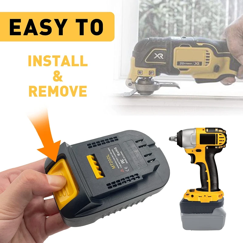 Адаптер для аккумулятора Mt20Dl Makita 18 в переключатель Dewalt 20 инструменты Bl1830 Bl1860 Bl1815