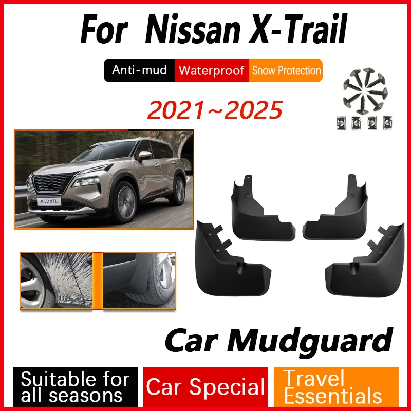 

Автомобильные брызговики для Nissan X-Trail X Trail T33 Rogue 2021-2025, автомобильные крылья, антифриз, брызговики, автомобильные аксессуары