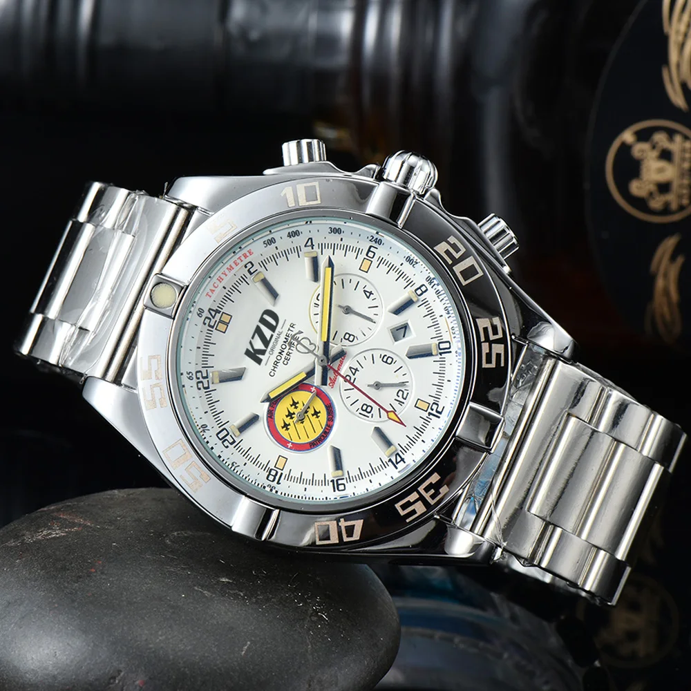 New Original Brand Fashion Luxury Sport Mechanical Watches Business All steel Man Watch Calendar Round Wristwatch Date AAA Clock