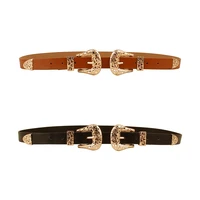 leather belts for women chinese style hollow out buckle jeans belt female simple all match waistband classic womens waist belt