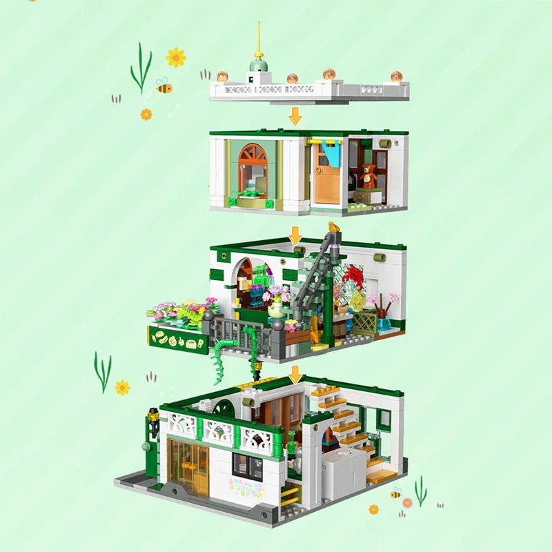 Конструктор Модульные здания ресторан Moc ZHEGAO 613033 997 деталей