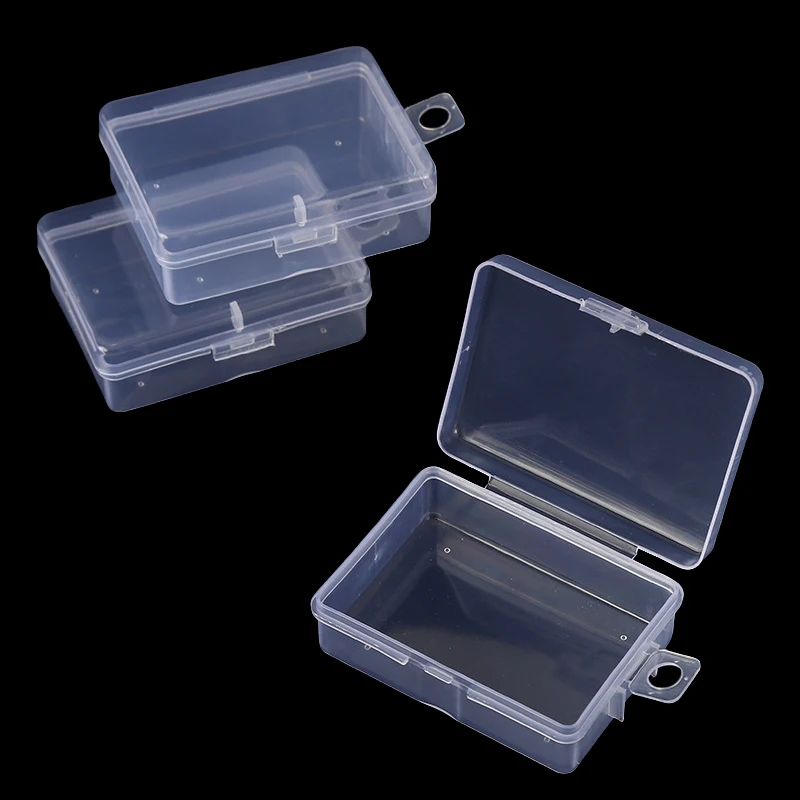 

3PCS Transparent Storage Box Square Small Items Case Packing Boxes Jewelry Beads Container Sundries Organizer Fishing Tools