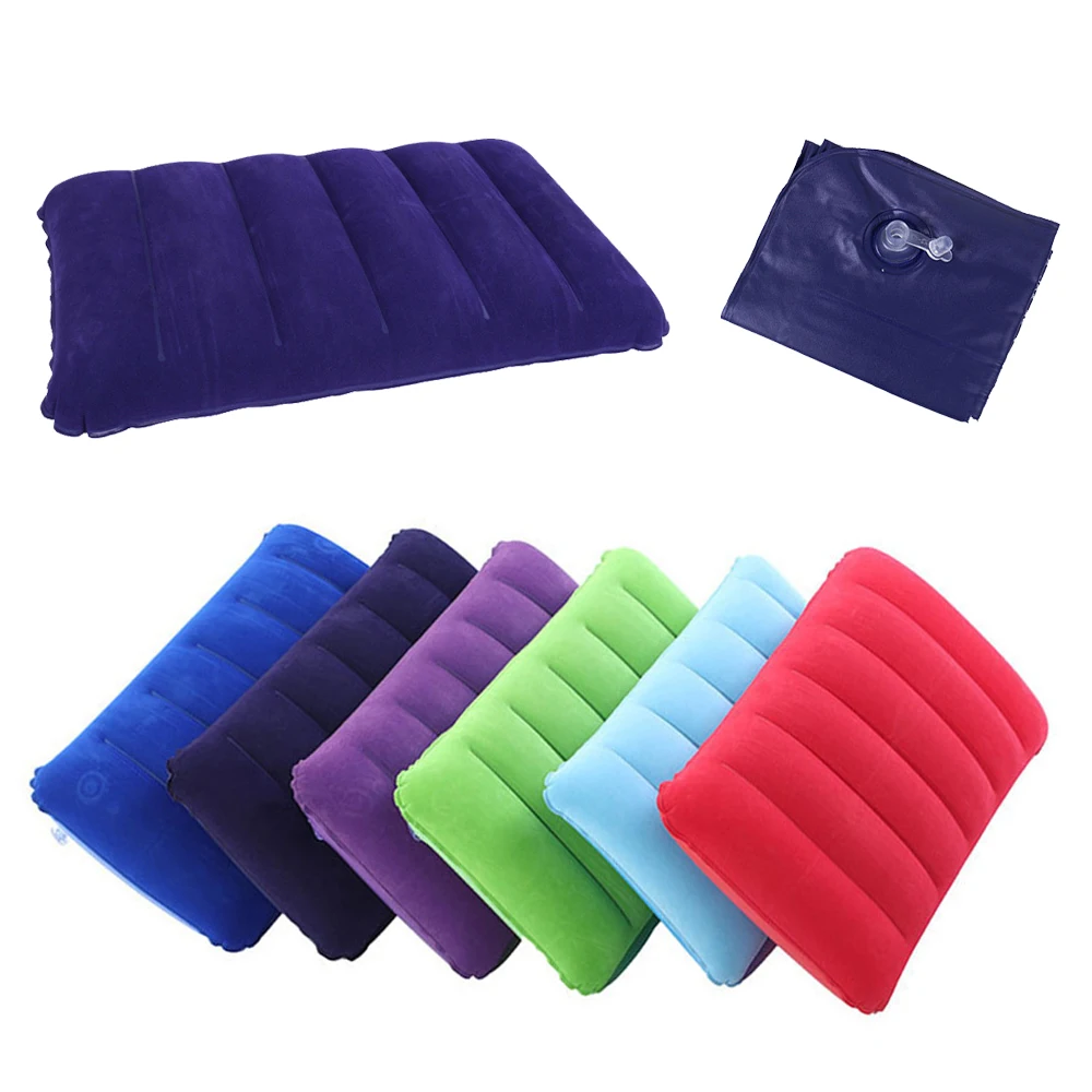 

47x30cm Inflated Pillows Portable Ultralight Camping Sleep Outdoor Travel Office Beach Car Plane Head Rest Recliner Cushion Pad
