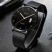 watches mens 2022 new ultra thin watches calendar date elegant men business stainless steel mesh quartz watch relogio masculino