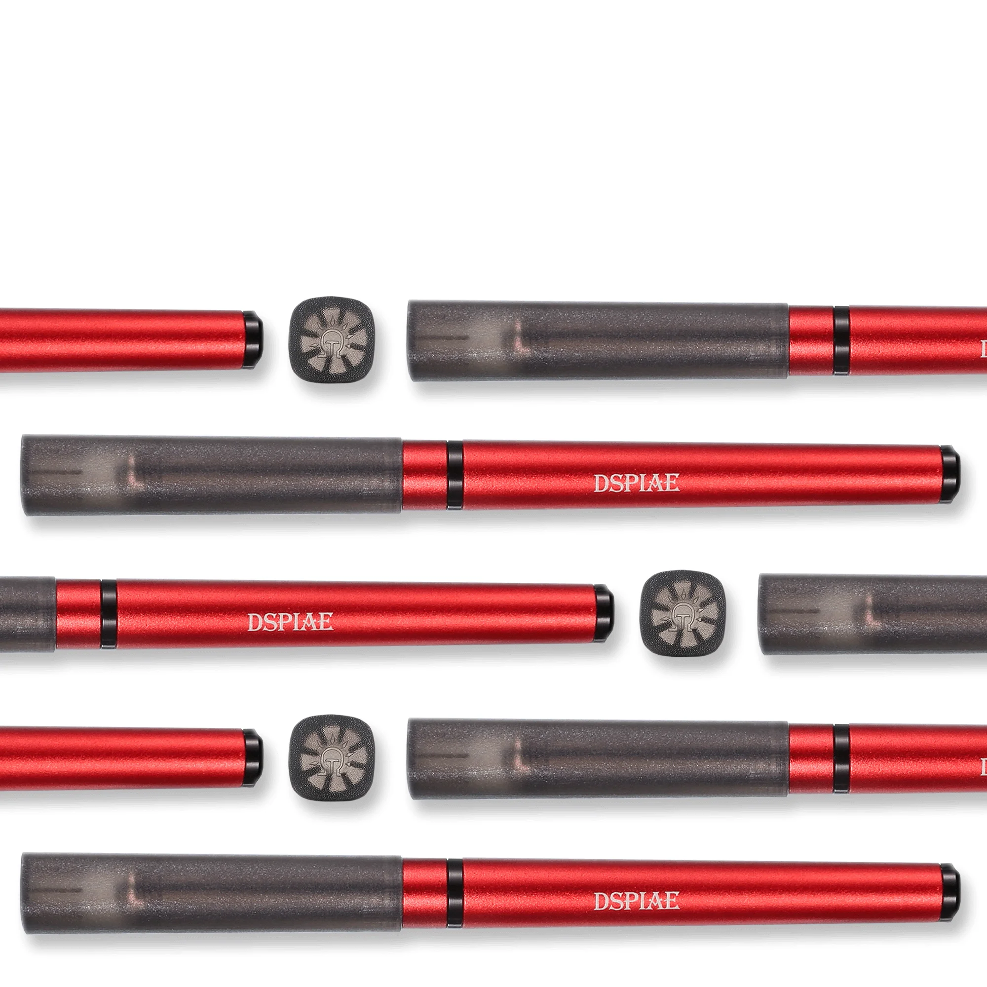 DSPIAE Dk-1 Aluminum Alloy Pen Knife with 21 Pcs Blade Sharp 12*12*147mm Red |