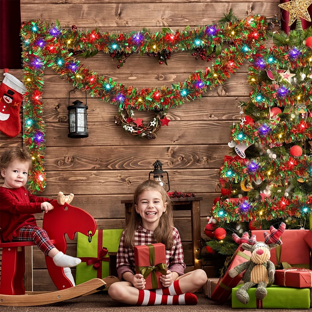 Рождественская гирлянда из рога изобилия 5 м/16 футов для рождественской елки
