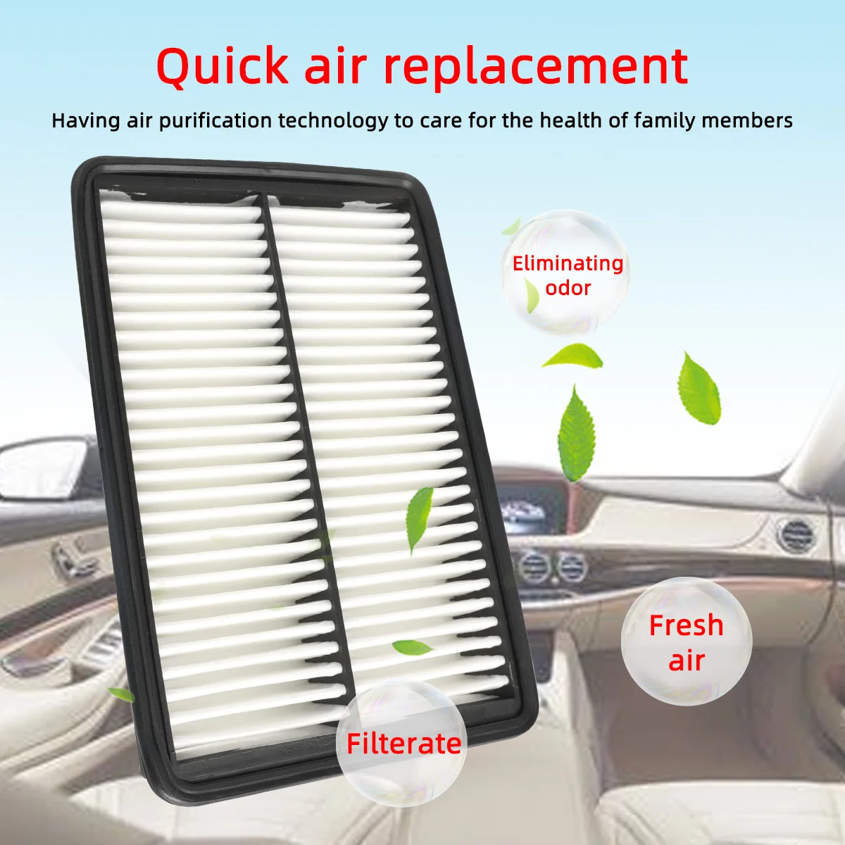 Воздушный фильтр двигателя Calm Carbon Fiilter для Hyundai Azera 2012-2017 CA10881 28113-2P100 28113-3S100 2 шт.