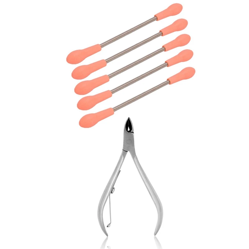 

5 Pcs Facial Hair Remover Stick Epilator Threading Beauty Tool & 1 Pcs Stainless Steel Single Spring Screw Cuticle Tong
