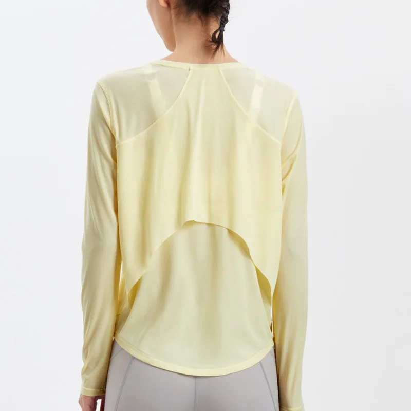 Antibom Yoga Shirts Woman Beauty Back Loose Breathable Quick-drying Sports Top Short Sleeve Running Training Fitness T-shirt