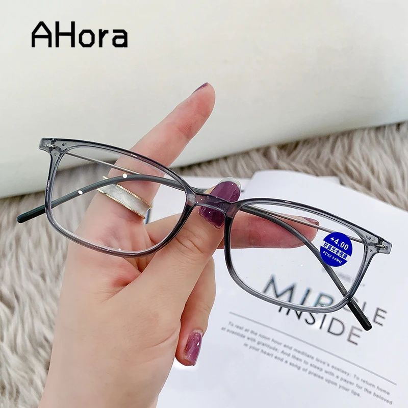 

Очки Ahora квадратные ульсветильник для мужчин и женщин, аксессуар для чтения с фильтром сисветильник, с диоптриями + 1,0 1,5 2,0 2,5 3,0 4