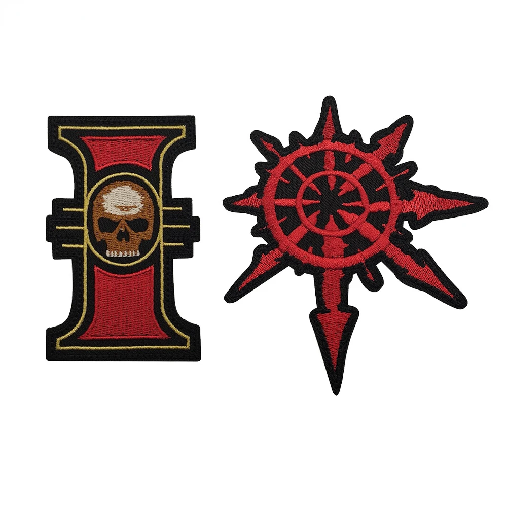 40K хаосы звезды суждения вышитые фотообои Красный символ уличный рюкзак