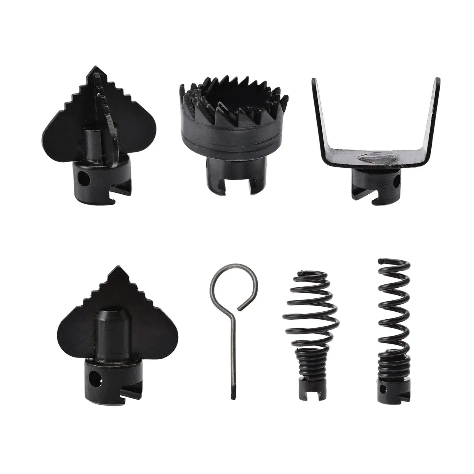 

Набор стальных дренажных резаков, комплект из 7 съемных насадок для труб, прочная канализационная машина для душа