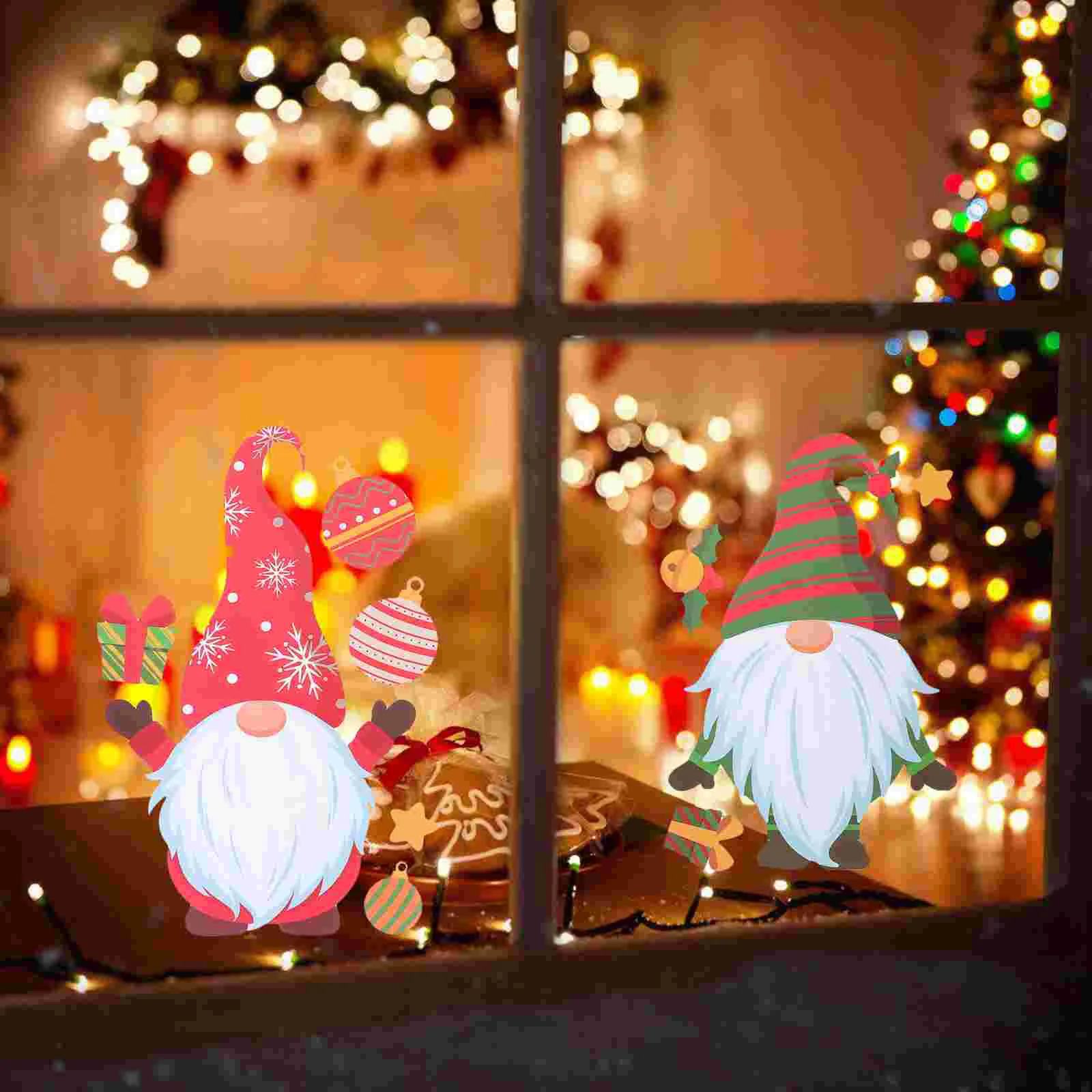 

9pcs Dwarf Decals Christmas Window Stickers Cartoon Christmas Window Static Clings