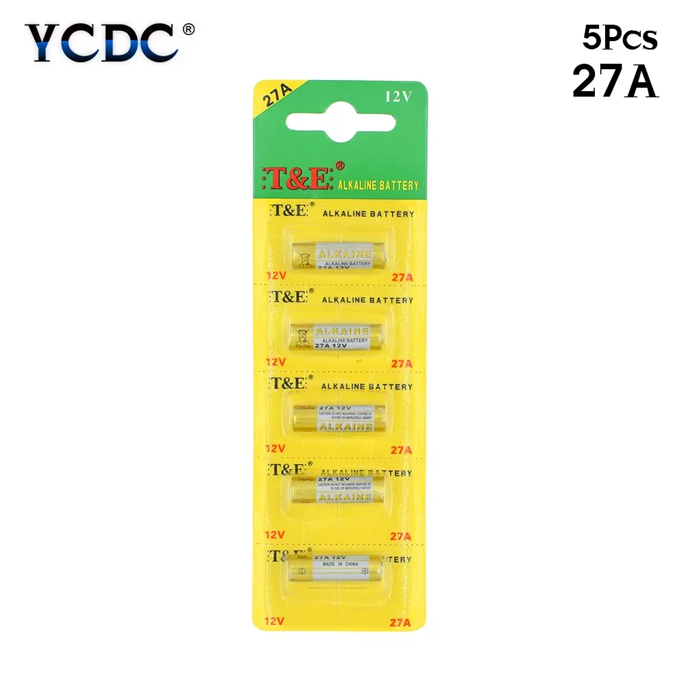 

2023NEW 5pcs 27A 12V A27 Dry Alkaline Battery For Doorbell Car alarm Remote control G27A MN27 MS27 GP27A A27 L828 V27GA ALK27A
