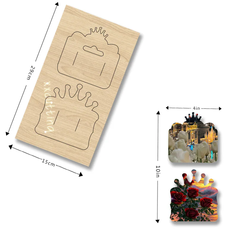 Деревянные штампы BH10 10*4 дюйма с держателем для короны подходят большинства