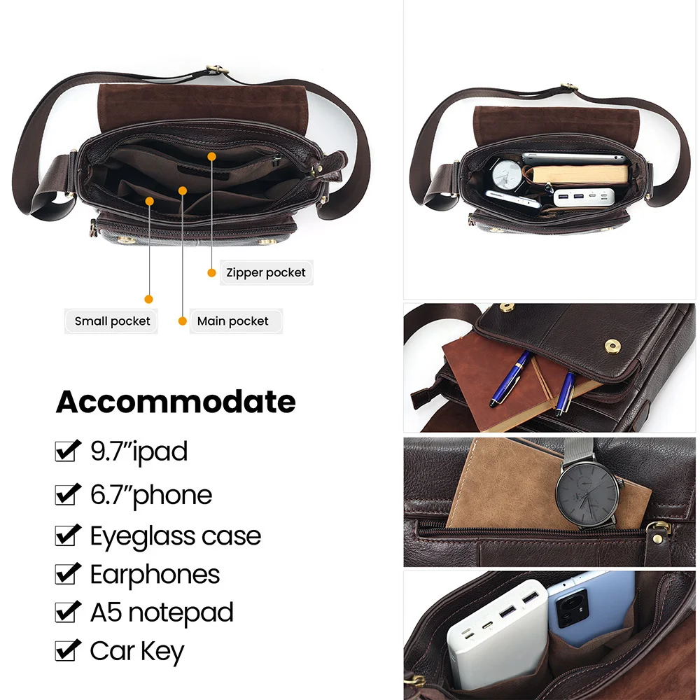 Винтажные сумки-мессенджеры из натуральной кожи для IPad 9 7 дюйма