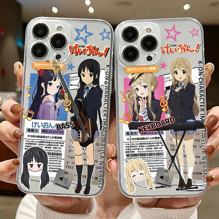 Чехол для телефона Девушка аниме K-ON vivo V40 V30e V29e V27 V25 V23 Y28 Y03 Y17s Y100 Y36 Y27 Y16 Y19s Y35 4G 5G Clear