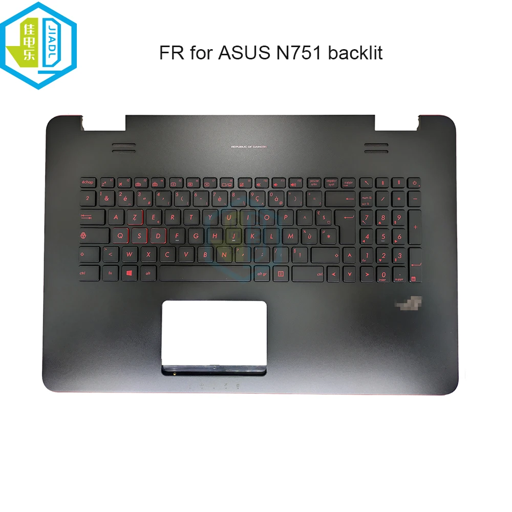 Laptop Backlight French Azerty Keyboard Palmrest Cover for ASUS N751 N751J N751JM G771 G771JW G771JM GL771JW 90NB0756-R31FR0