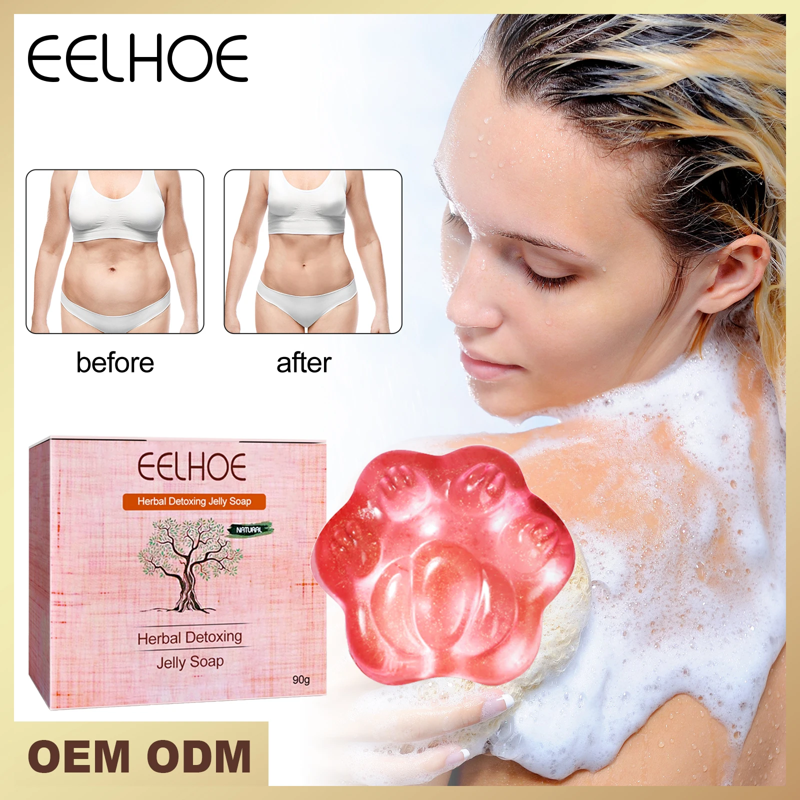 

2022 Herbal Slimming Jelly Soap Herbal Essence Moisturizes Firming Skin Deep Cleansing Slimming Shaping Soap
