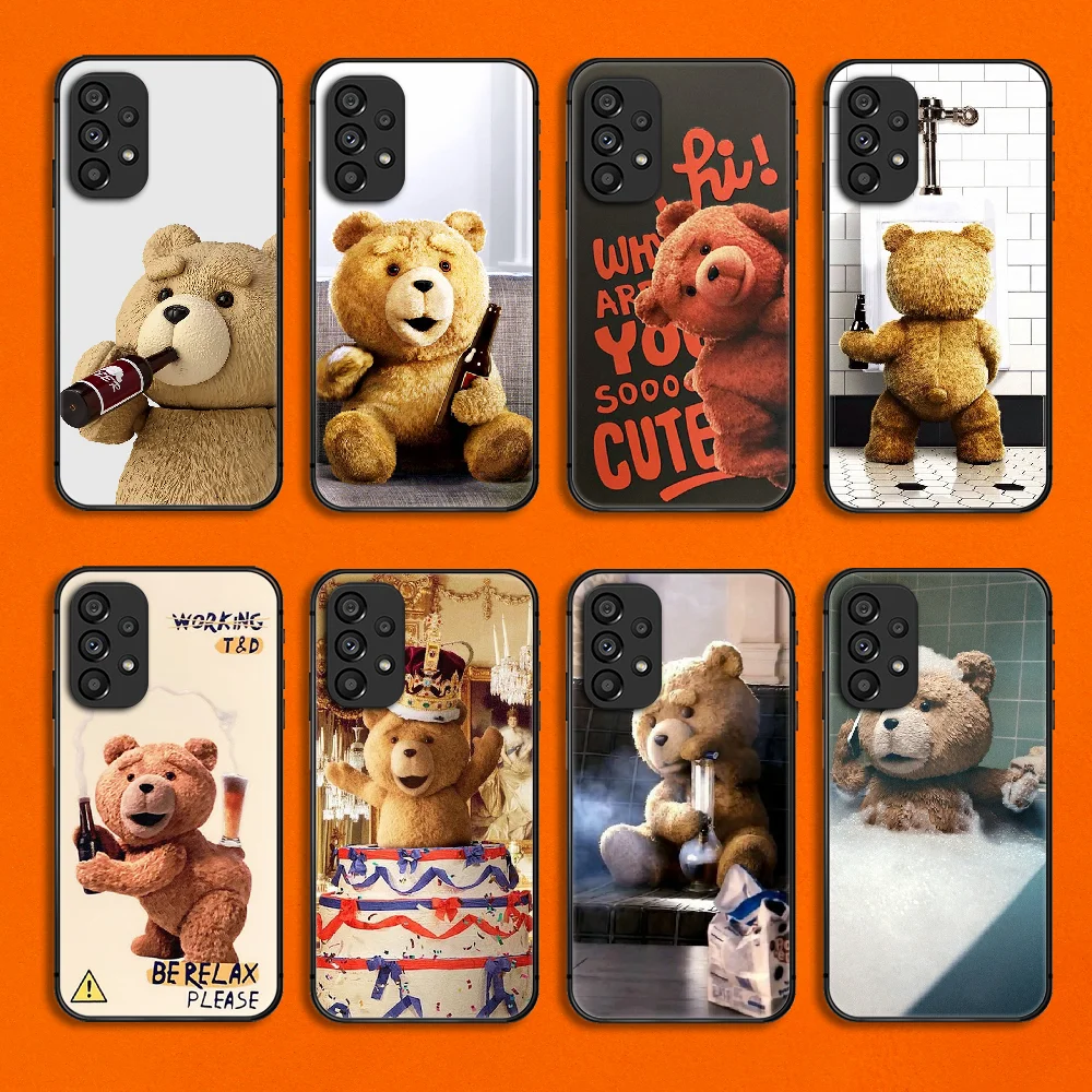 

Ted Cute Bear Phone Case Cover For Samsung Galaxy A S Note 8 9 10 12 13 20 21 32 33 50 51 52 53 71 FE Plus Ultra Black