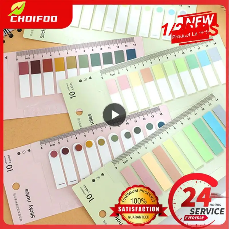 

1/2PCS Sheets Colorful Notes Memo Pad Self Adhesive Label Bookmarks Notepad School Office Stationery Supplies
