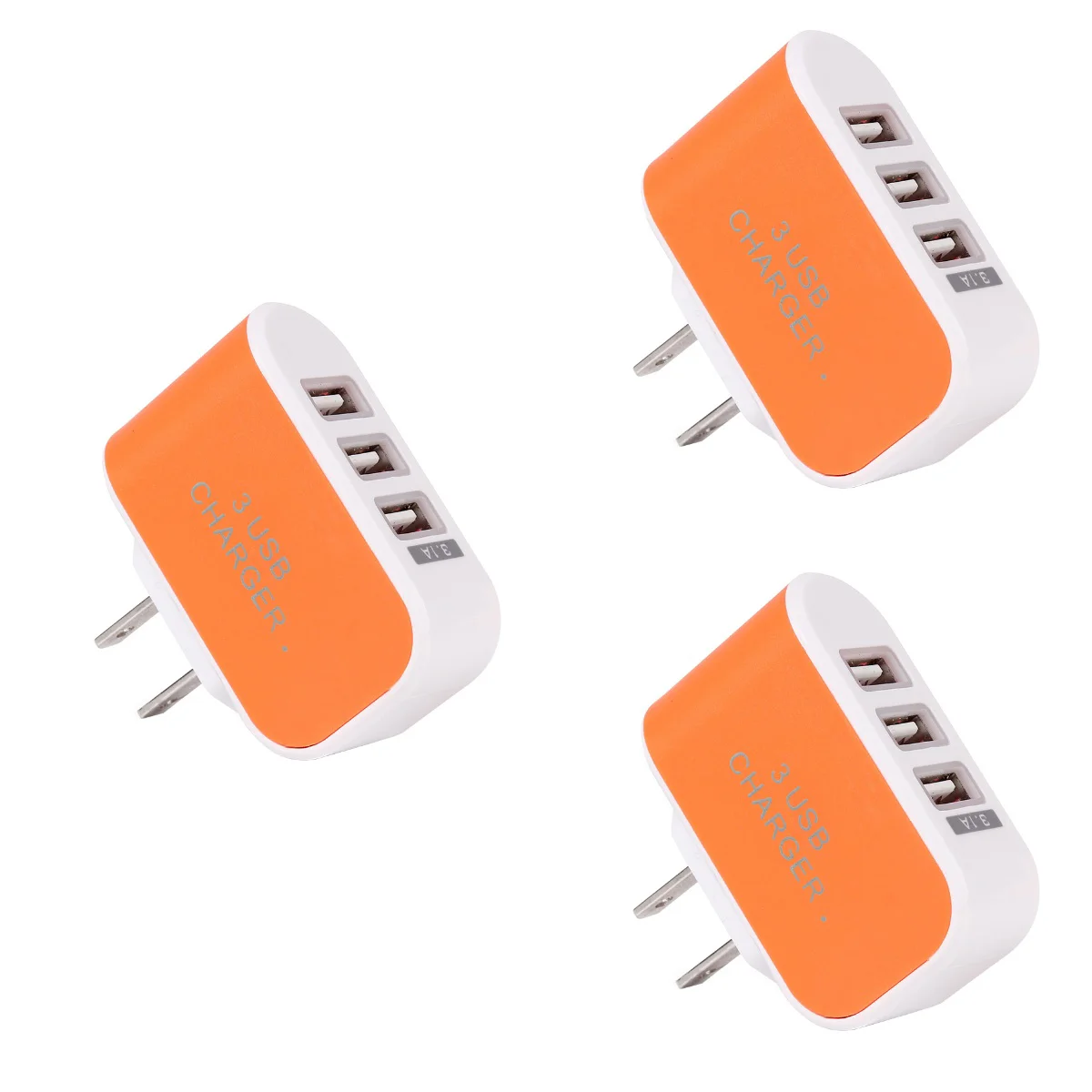 

3pcs Universal USB Ports Outlet Wall AC Adapter 3.1A Plug With For iPhone 7/ 6s/