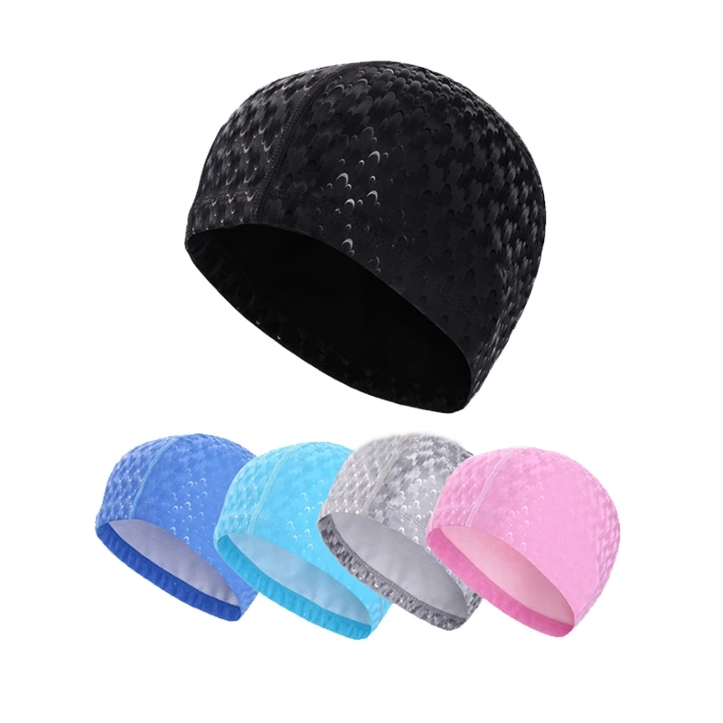 

Dropship PU Swimming Hat Bathing Swimming Caps Shower Caps SPA Caps Gift for Women Men