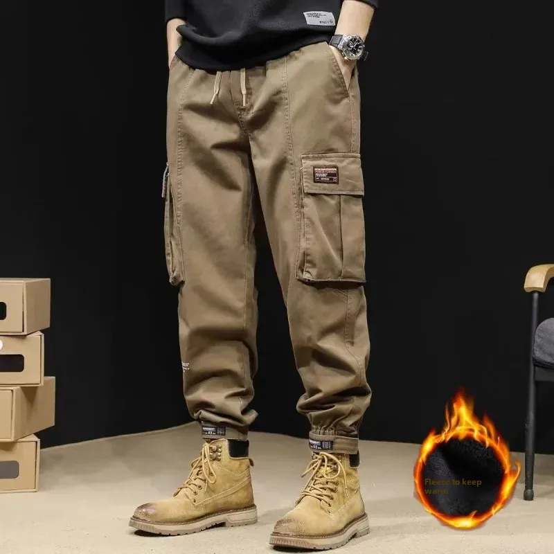Широкие брюки-карго для мужчин модные повседневные брюки в винтажном стиле