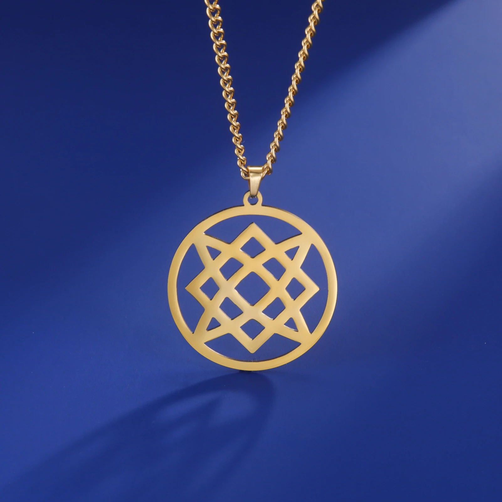 

Sipuris Hot Fashion Celtic Knot Assyrian Star Necklace Stainless Steel Vintage Gothic Amulet Pendant Jewelry Gifts For Men