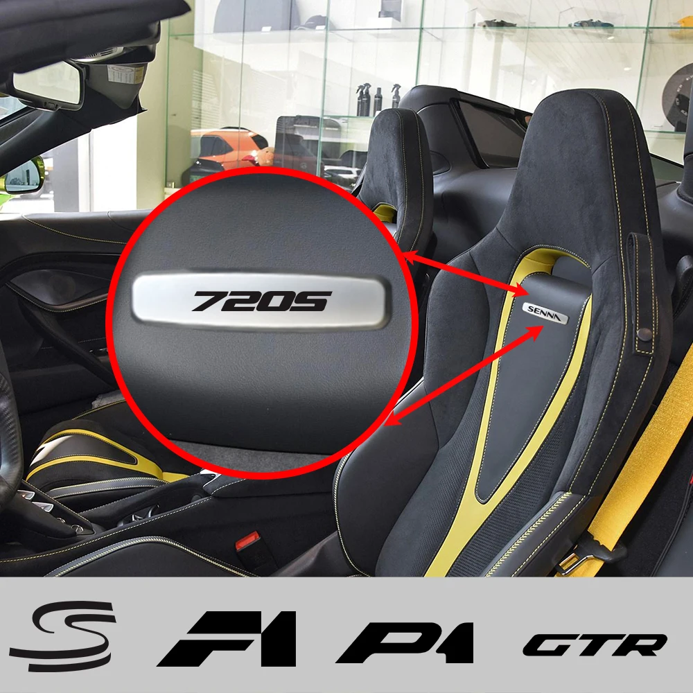 Автомобильная металлическая эмблема, наклейка на сиденье, автомобильный значок-эмблема для McLaren 540C 570GT 570S Spider 600LT 620R 650S Spider 720S
