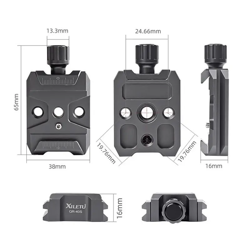 Крепление XILETU QR-40S из алюминиевого сплава для DJI RS2RSC2RS3 с быстросъемной пластиной и слотом Arca QR (art.: 3920dbc3fcd81) - 3920dbc3fcd81