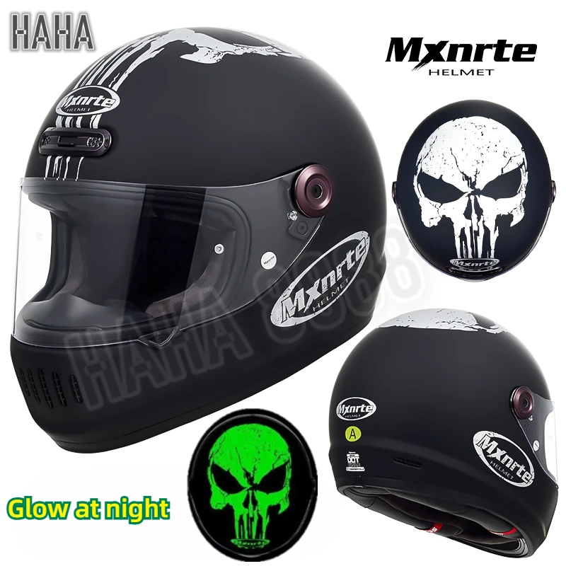 MXNRTE мотоциклетный шлем DOT сертификация анфас персонализированный череп