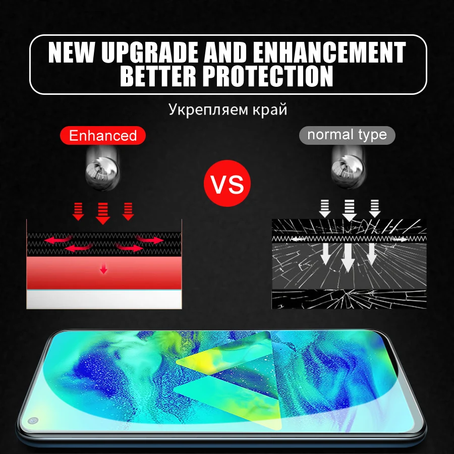 3 шт. полное покрытие из закаленного стекла для Samsung Galaxy M11 M12 M13 M14 M04 M21 M22 M23 4G 5G