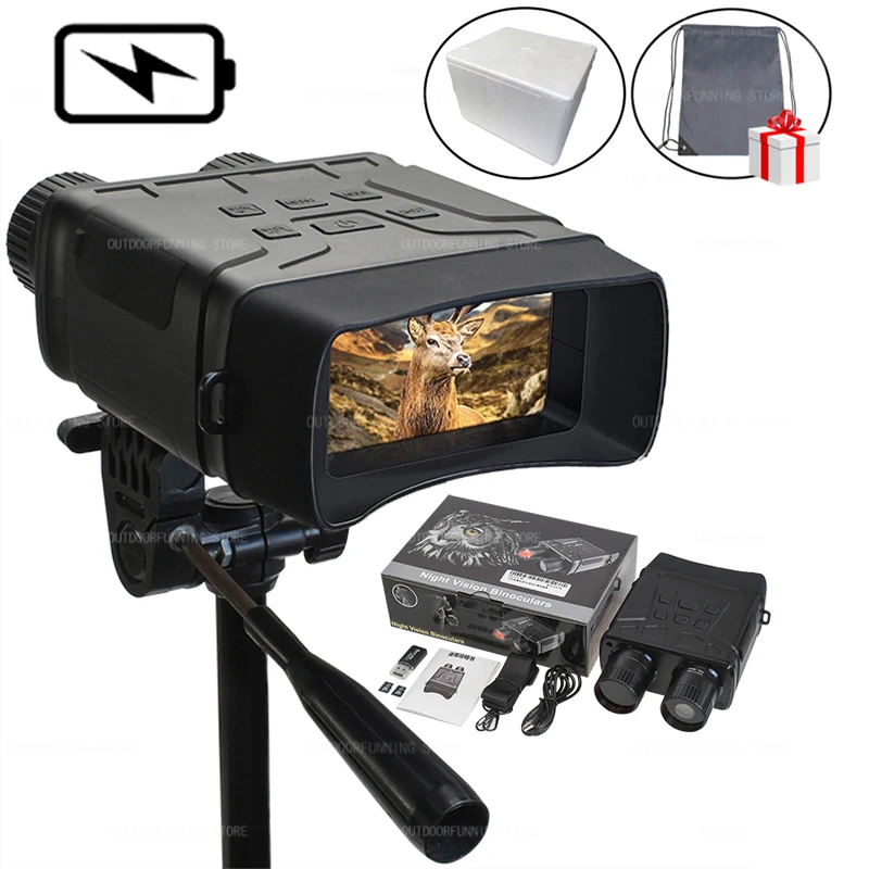 

Binoculars Night Vision Device Rechargeable Infrared 1080P HD 5X Digital Zoom Hunting Telescope Outdoor Dual Camping Equipment
