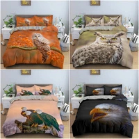 owleagle duvet cover set queen size for adults animals pattern bedding set stylish decorative bird comforter quilt cover