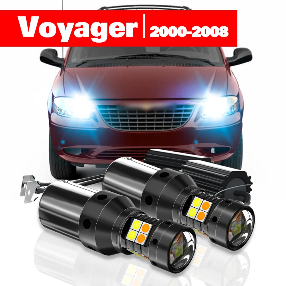 

For Chrysler Voyager 2000-2008 Accessories 2pcs LED Dual Mode Turn Signal+Daytime Running Light DRL 2003 2004 2005 2006 2007