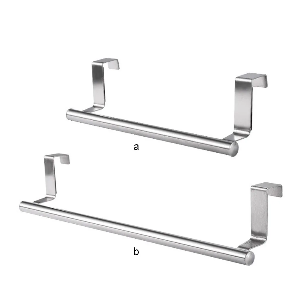 

Towel Rack Over Door Towel Bar Hanging Holder Stainless Steel Bathroom Kitchen Cabinet Shelf Hanger